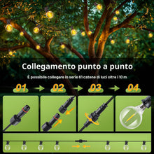 Carica l'immagine nel visualizzatore di Gallery, Catena Luminosa Esterno Luci Giardino - 10M Luci da Esterno Lampadine LED