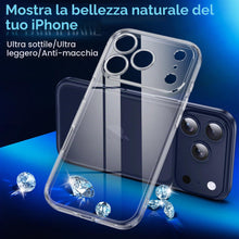 Carica l'immagine nel visualizzatore di Gallery, Supdeal Custodia Trasparente per iPhone 17 Pro, Mai Gialla con Protezione Fotocamera, Cover Case in Silicone Trasparente