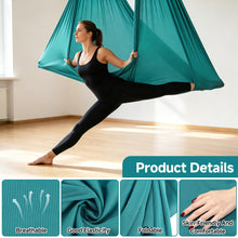 Carica l'immagine nel visualizzatore di Gallery, Amaca per Yoga Aereo, Tessuto Elastico e Resistente, Carico Fino a 200 kg, Perfetta per Pilates, Ginnastica, Danza e Str