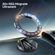 Carica l'immagine nel visualizzatore di Gallery, PORTENTUM Porta Cellulare Auto per Magsafe Pieghevole – Con Fissaggio Magnetico (20x N52) e Rotazione a 360° – Per Crusc