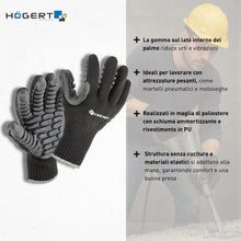 Carica l'immagine nel visualizzatore di Gallery, Högert Technik BROL Guanti antivibrazione, Nero, taglia 9