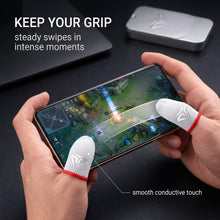 Carica l'immagine nel visualizzatore di Gallery, 4 pezzi finger sleeves per giochi mobili guanti per pollice traspiranti per touch screen anti-sudore antiscivolo ultra s