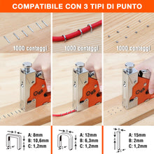 Carica l'immagine nel visualizzatore di Gallery, ValueMax - Spillatrice manuale multifunzione 3 in 1 con 3000 graffette, adatta per graffette n. 140, 28, 8, ideale per t