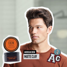 Carica l'immagine nel visualizzatore di Gallery, American Crew Matte Clay, Cera Capelli Uomo, Tenuta Medio/Alta &amp; Finish Opaco, Dona Texture e Controllo, 85g