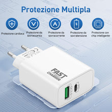 Carica l'immagine nel visualizzatore di Gallery, 40W 2-Porto USB C Caricatore per iPhone 18 Duo 17 16 15 Pro Max Air 17e