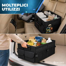 Carica l'immagine nel visualizzatore di Gallery, Organizer Bagagliaio Auto Pieghevole Antiscivolo Nero