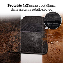 Carica l'immagine nel visualizzatore di Gallery, Tappetini auto universali, confezione da 4 pezzi (2 anteriori + 2 posteriori), tappetini auto in moquette, tappetino ant