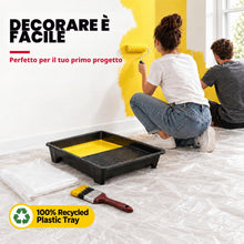 Carica l'immagine nel visualizzatore di Gallery, Fit For The Job Kit di decorazioni per la casa da 10 pezzi, vassoio per pittura e set di rulli con pennello, telo antipo