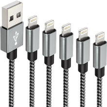 Carica l'immagine nel visualizzatore di Gallery, IDISON Cavo iPhone 5 Pezzi, 2M 2M 1m 3m,USB A to Lightning MFi Nylon