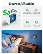 Carica l'immagine nel visualizzatore di Gallery, 20W Caricatore Caricabatterie USB C + 2M Cavo per iPhone 18 Pro Max 17 16