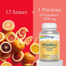 Carica l'immagine nel visualizzatore di Gallery, Solaray Vitamina C 1000mg Formula a Rilascio Graduale, 100 Capsule Vegane
