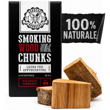 Carica l'immagine nel visualizzatore di Gallery, BBQ Chunk CILIEGIO - Cherry - Legna per affumicatura Hardcore Barbecue - Pezzi di Legno per affumicare - Circa 1.5 kg