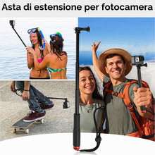 Carica l'immagine nel visualizzatore di Gallery, Bastone Impermeabile per GoPro, 49cm / 19in Bastone Selfie Telescopico, Impermeabile per GoPro Hero 13/12/11/10/9/8, per