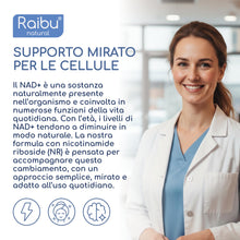 Carica l'immagine nel visualizzatore di Gallery, NAD+ Integratore - 300 mg di Nicotinamide Riboside per capsula, Fornitura 4 Mesi - NAD Booster - Energia e Riduzione del