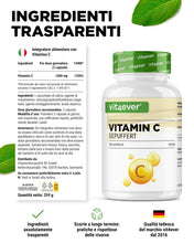 Carica l'immagine nel visualizzatore di Gallery, vit4ever Vitamina C Tamponata - 365 Capsule