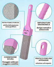 Carica l'immagine nel visualizzatore di Gallery, 4 Pietre Pomice per WC con Manico Antiscivolo Viola | Rimuove Effettivamente Calcare, Ruggine e Residui Minerali Senza G