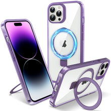 Carica l'immagine nel visualizzatore di Gallery, Cover Magnetica per iPhone 14 Pro Max con Supporto Stand ad Anello, [Protezione Antilngiallimento &amp; Antiurto] Custodia T