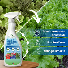 Carica l'immagine nel visualizzatore di Gallery, LERAVA Rame e Zolfo Spray (700 ml) - Fungicida rameico naturale per piante contro Oidio, Peronospora e macchie brune - C