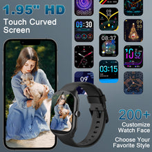 Carica l'immagine nel visualizzatore di Gallery, Smartwatch Uomo Donna, Schermo Curvo HD da 1,95'' Orologio Smartwatch con Effettua/Risposta Chiamate, 112 Sportive Smart