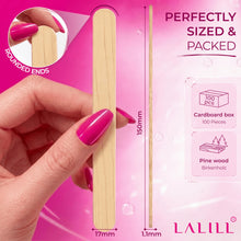 Carica l'immagine nel visualizzatore di Gallery, LALILL Bastoncini Legno 100 pz - Spatole per Ceretta 15 cm - Uso Monouso per Depilazione, Maschere, Cucina e Fai-da-te