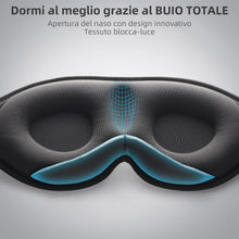 Carica l'immagine nel visualizzatore di Gallery, 2026 Mascherina Occhi per Dormire Innovativa per Uomini e Donne (Nero)