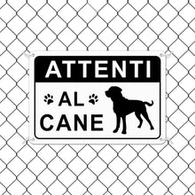 Carica l'immagine nel visualizzatore di Gallery, TAKULA Cartello Attenti al Cane 22x15cm – Alluminio per Cancelli e Giardini