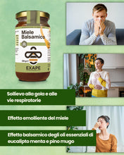 Carica l'immagine nel visualizzatore di Gallery, EXAPE Miele Balsamico con Propoli, Pino Mugo, Eucalipto e Menta - Per Gola e Vie Respiratorie 250g