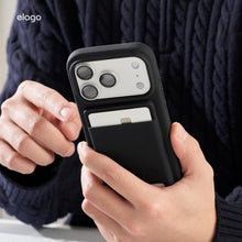 Carica l'immagine nel visualizzatore di Gallery, elago Portafoglio Magnetico Portacarte per iPhone (Nero)