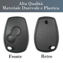 Carica l'immagine nel visualizzatore di Gallery, SUPALAND Guscio Chiave di Ricambio a 2 Tasti Per Telecomando Auto Senza Lama Compatibile con Dacia Duster Logan Logdy Do