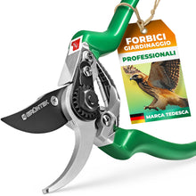Carica l'immagine nel visualizzatore di Gallery, GRÜNTEK Forbici Cesoie da Potatura Giardino 215mm FALCO con Taglio Bypass