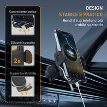 Carica l'immagine nel visualizzatore di Gallery, YISH Portatelefono da Automobile Porta Cellulare Auto (Nero)