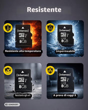 Carica l'immagine nel visualizzatore di Gallery, Intenso 5 schede di memoria MicroSDHC Premium da 8 GB, classe 10