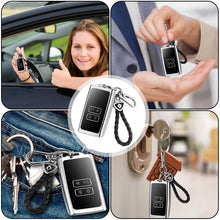 Carica l'immagine nel visualizzatore di Gallery, JIZZU Custodia per chiave auto Renault 4 tasti Keyless Smart TPU custodia portachiavi con portachiavi TPU Smart Key Case