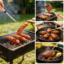 Carica l'immagine nel visualizzatore di Gallery, 8pcs Spiedini per Barbecue, Spiedini in Acciaio Inossidabile per Griglie, Spiedini Barbecue Telescopici con Manico in Le