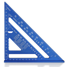 Carica l'immagine nel visualizzatore di Gallery, WORKPRO Squadra da Falegname Multifunzione 180mm, Righello Triangolare Metrico in Alluminio, Squadra Combinata 45° - 90°