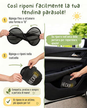 Carica l'immagine nel visualizzatore di Gallery, HECKBO 2X parasole per auto con 8 ventose - motivo animali della foresta - 44x36cm - parasole per finestrino laterale de
