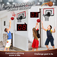 Carica l'immagine nel visualizzatore di Gallery, YIMORE Canestro Basket da Camera Bambini Mini Canestro Basket Esterno con 4 Palline Elettronico Punteggio Record Regalo 