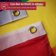Carica l'immagine nel visualizzatore di Gallery, PHENO FLAGS - bandiera della pace, resistente alle intemperie con 2 occhielli in metallo - bandiera di pace colorata 90 