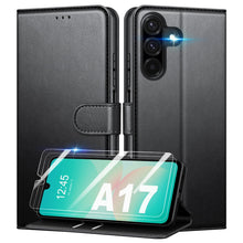 Carica l'immagine nel visualizzatore di Gallery, Cover per Samsung Galaxy A18/A17 4G/5G Libro in Pelle PU, [con 2 Pezzi Pellicola Vetro Temperato] Custodia Portafoglio A