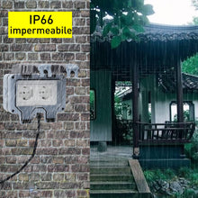Carica l'immagine nel visualizzatore di Gallery, Prese da esterno prese impermeabile IP66, prese da parete per ambienti umidi contatto di protezione da parete prese da g