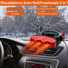Carica l'immagine nel visualizzatore di Gallery, Riscaldatore Auto 12V 150W Stufetta Portatile per Auto, Demister Regolazione 360 Gradi Riscaldamento Universale Sbrinato