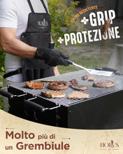 Carica l'immagine nel visualizzatore di Gallery, HORUS 23® Set Barbecue con Grembiule. Guanto Ignifugo e Accessori Barbecue