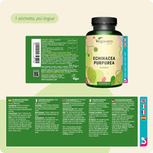 Carica l'immagine nel visualizzatore di Gallery, ECHINACEA | 2.900 mg (4:1) | 4% di Polifenoli | Dall’Europa | Integratore per Difese Immunitarie Adulti | 120 capsule (4