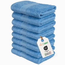 Carica l'immagine nel visualizzatore di Gallery, nice homeit Set 8 Asciugamani ospite in Cotone 35x55 in 100% cotone filato ad anello – set asciugamani bagno viso e bide