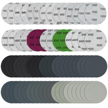 Carica l'immagine nel visualizzatore di Gallery, 70 Pezzi Dischi Abrasivi 75mm Dischi Abrasivi Auto-Agrippanti Grana 180/240/320/400/600/800/1000/1200/1500/2000/2500/300