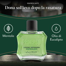 Carica l'immagine nel visualizzatore di Gallery, Proraso Lozione Dopobarba Rinfrescante, Dopobarba uomo, 3 x 100ml