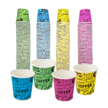 Carica l'immagine nel visualizzatore di Gallery, COFFISANO 200 Bicchierini da Caffè Colorati | Bicchieri in Cartoncino da 75 ml per Espresso Tè Bevande Usa e Getta in Mo