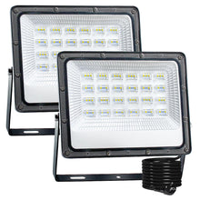Carica l'immagine nel visualizzatore di Gallery, CREATESTAR Faretto Led da Esterno 50W 2 Pezzi, 5000LM Faretti Led Esterni 6500K luce bianca fredda, IP66 Impermeabile Fa