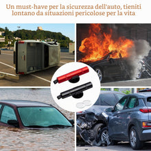 Carica l'immagine nel visualizzatore di Gallery, 2 Pezzi Rompi Vetro Auto Emergenza 2 in 1, Taglia Cinture di Sicurezza e Rompivetro per Auto, con Vetro di Prova Incluso