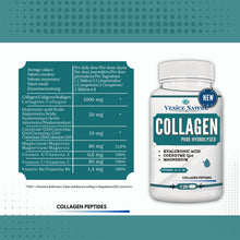 Carica l'immagine nel visualizzatore di Gallery, Collagene e Acido Ialuronico - Collagene Idrolizzato con Acido Ialuronico Coenzima Q10 + Vitamina C + Magnesio, Vitamina